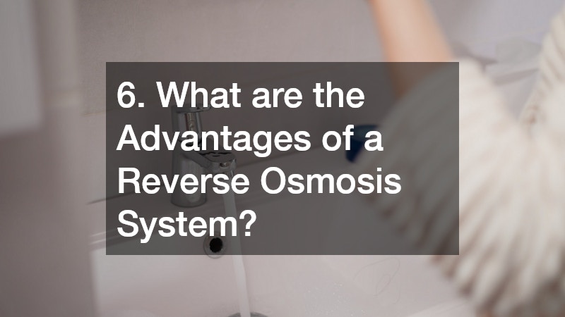 6. What are the Advantages of a Reverse Osmosis System?