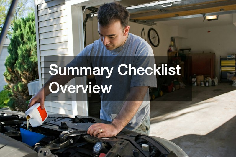 Summary Checklist Overview