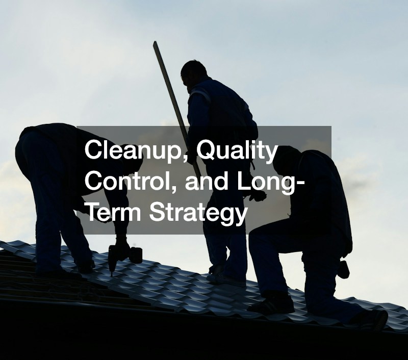 Cleanup, Quality Control, and Long-Term Strategy