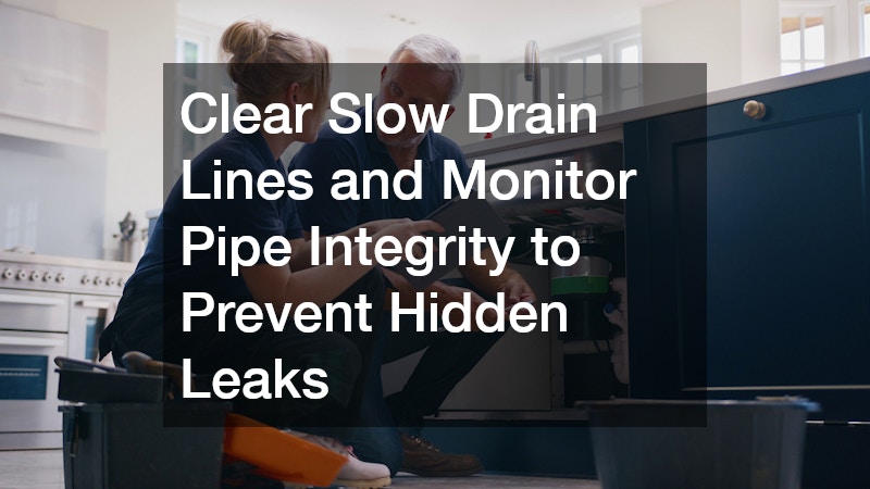 Clear Slow Drain Lines and Monitor Pipe Integrity to Prevent Hidden Leaks