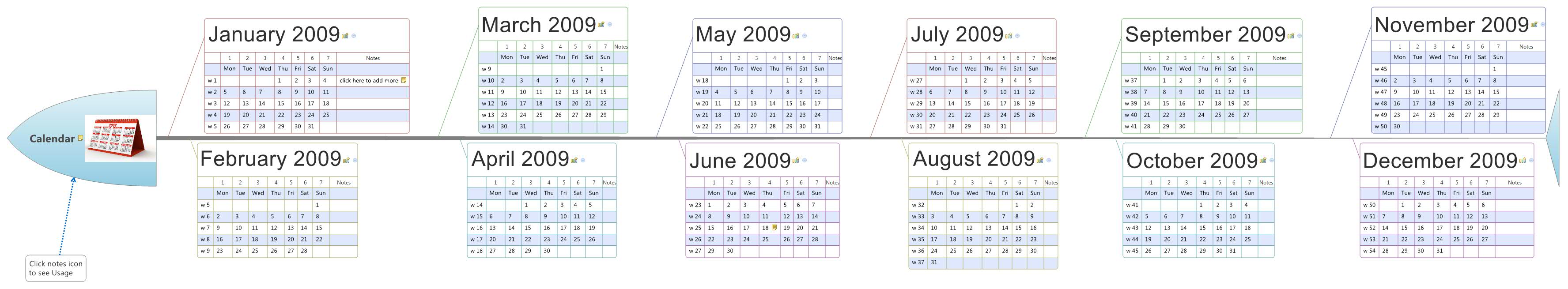 Calendar XMind Mind Mapping Software