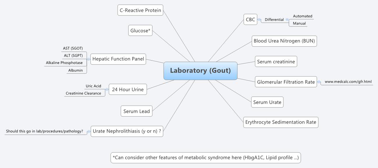 Laboratory (Gout) XMind Mind Mapping Software