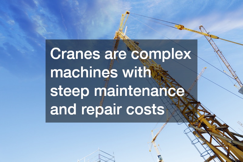 Cranes are complex machines with steep maintenance and repair costs