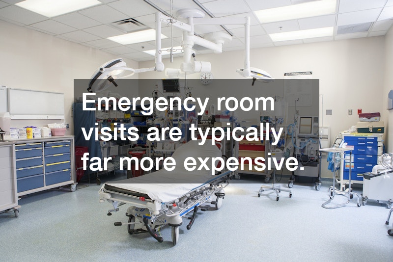 Emergency room visits are typically far more expensive.