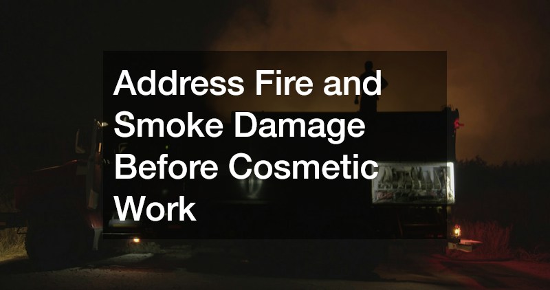 Address Fire and Smoke Damage Before Cosmetic Work