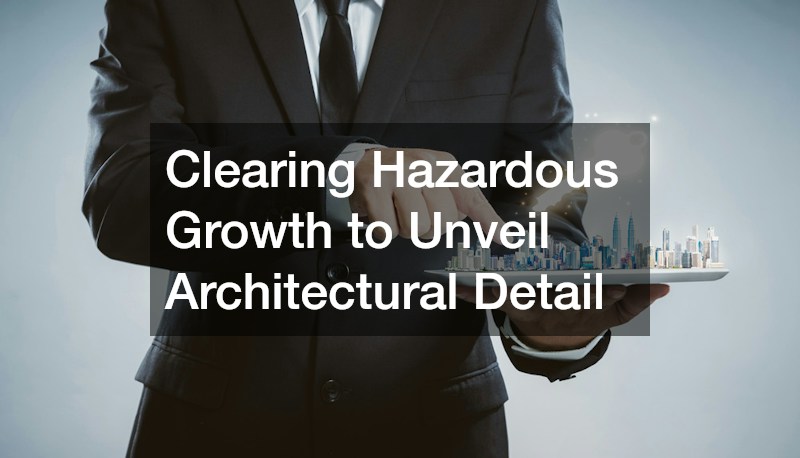 Clearing Hazardous Growth to Unveil Architectural Detail