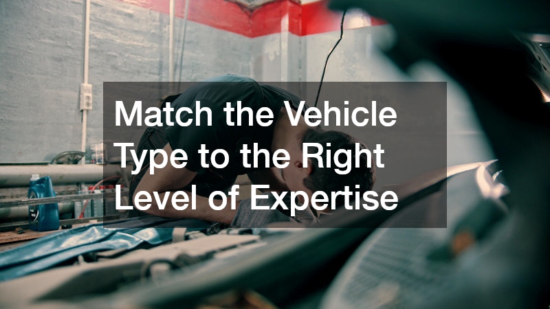 Match the Vehicle Type to the Right Level of Expertise