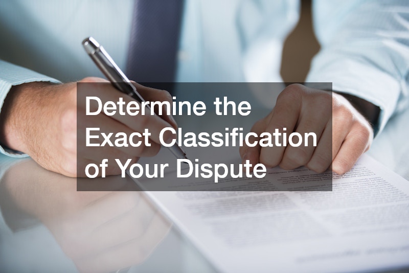 Determine the Exact Classification of Your Dispute