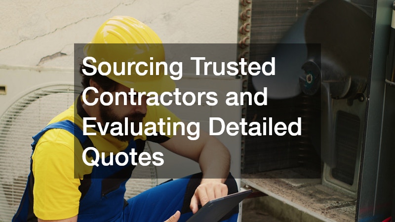 Sourcing Trusted Contractors and Evaluating Detailed Quotes