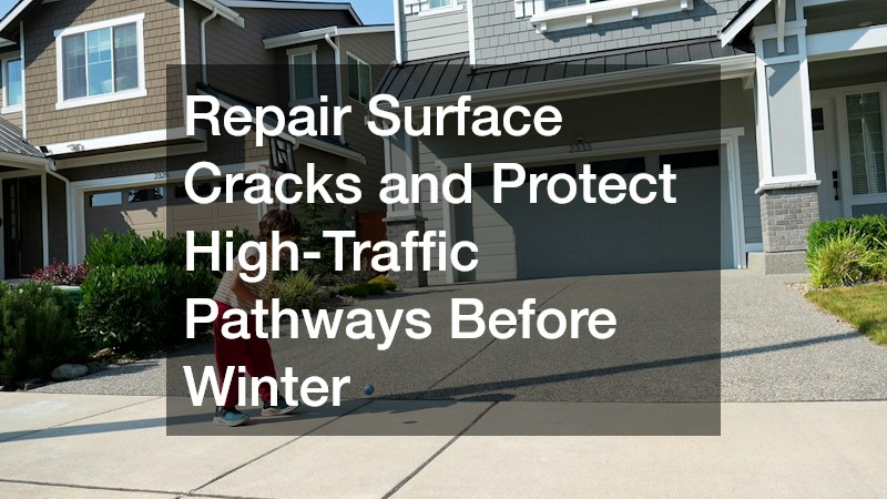 Repair Surface Cracks and Protect High-Traffic Pathways Before Winter