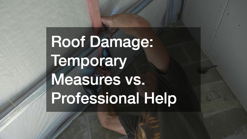 Roof Damage: Temporary Measures vs. Professional Help