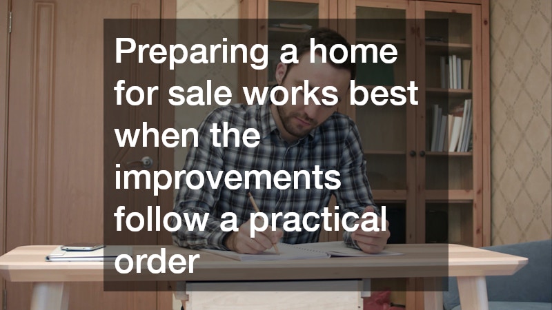 Preparing a home for sale works best when the improvements follow a practical order