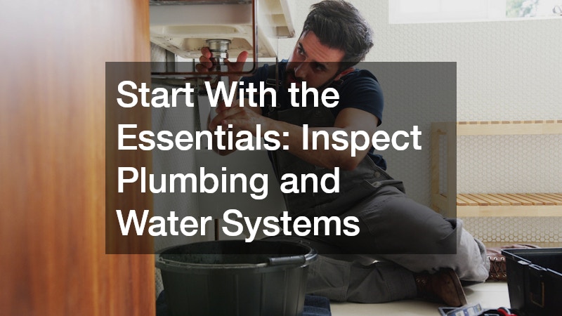 Start With the Essentials: Inspect Plumbing and Water Systems