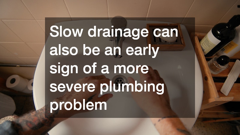 Slow drainage can also be an early sign of a more severe plumbing problem