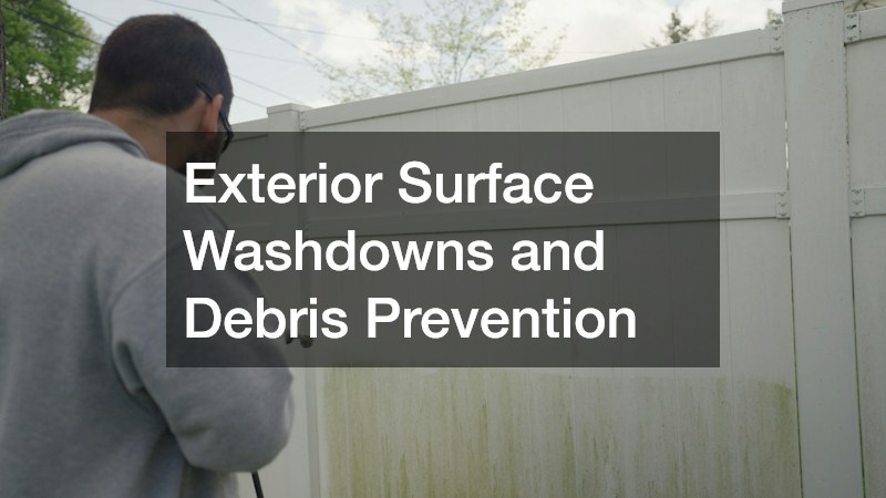 Exterior Surface Washdowns and Debris Prevention