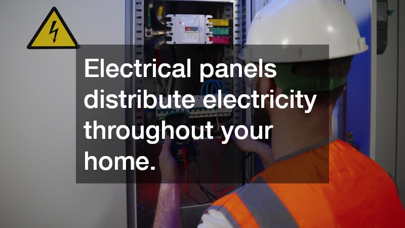 Electrical panels distribute electricity throughout your home.