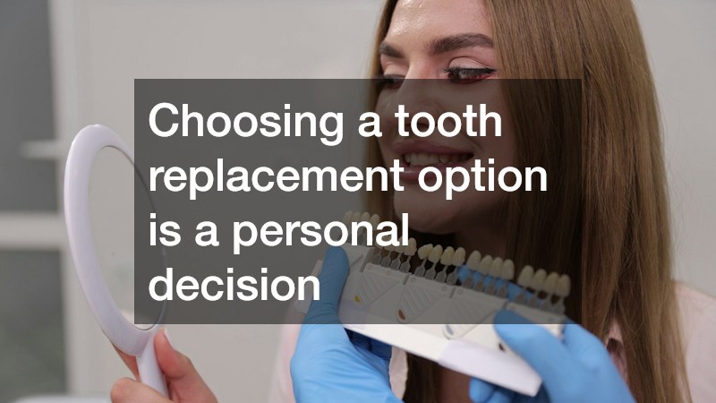 Choosing a tooth replacement option is a personal decision