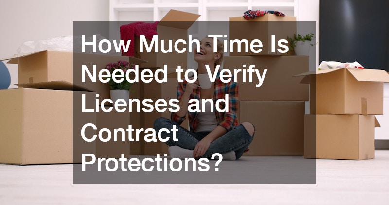 How Much Time Is Needed to Verify Licenses and Contract Protections?