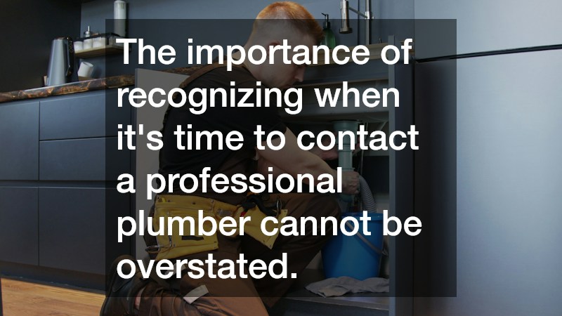 The importance of recognizing when it