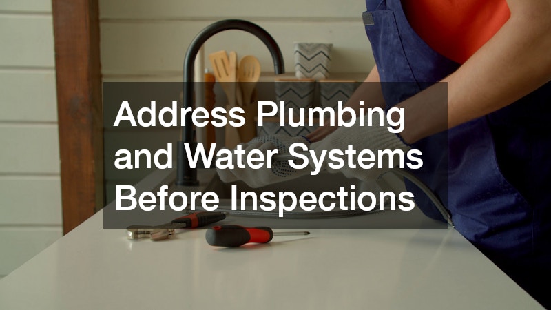 Address Plumbing and Water Systems Before Inspections