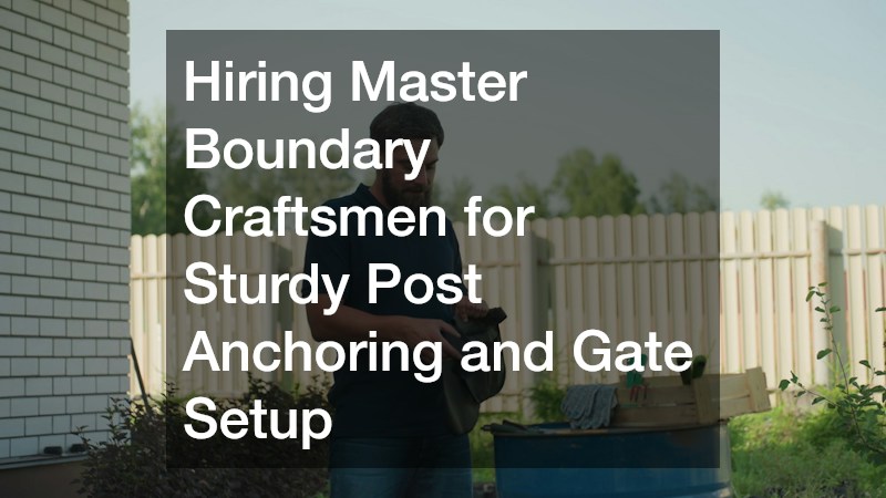 Hiring Master Boundary Craftsmen for Sturdy Post Anchoring and Gate Setup
