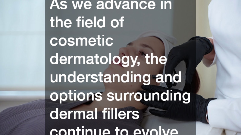 As we advance in the field of cosmetic dermatology, the understanding and options surrounding dermal fillers continue to evolve.