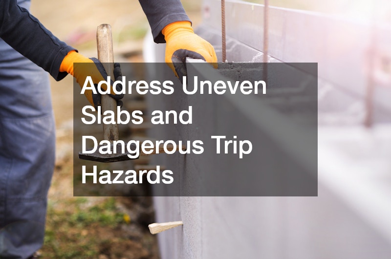 Address Uneven Slabs and Dangerous Trip Hazards