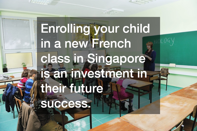 Enrolling your child in a new French class in Singapore is an investment in their future success.