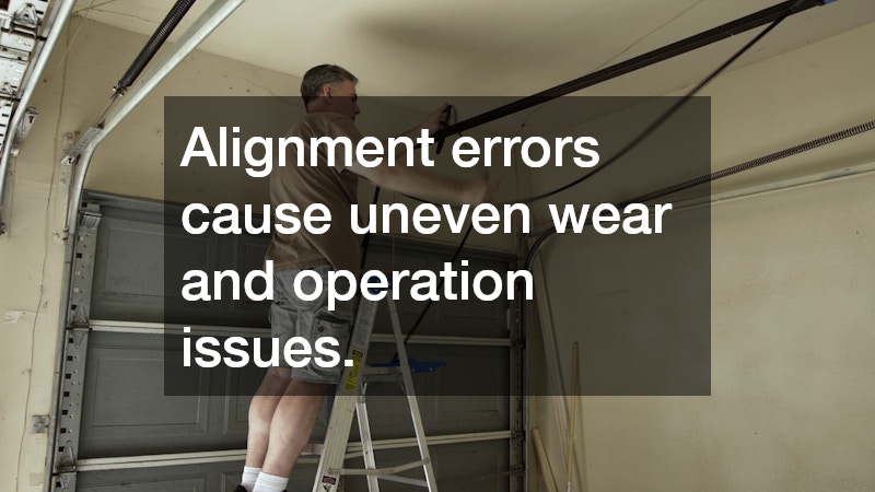 Alignment errors cause uneven wear and operation issues.