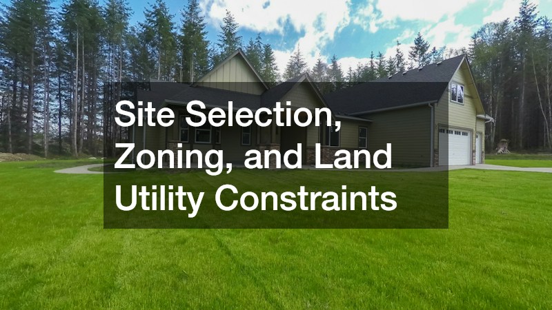 Site Selection, Zoning, and Land Utility Constraints