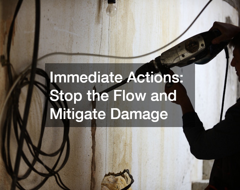 Immediate Actions: Stop the Flow and Mitigate Damage