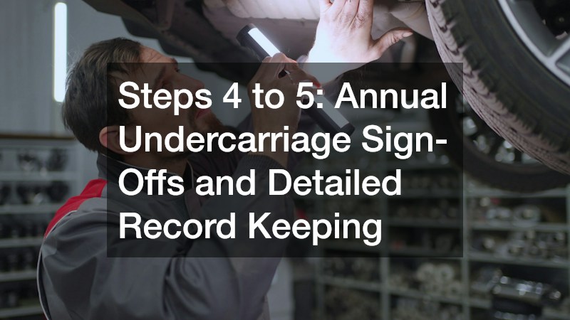 Steps 4 to 5: Annual Undercarriage Sign-Offs and Detailed Record Keeping