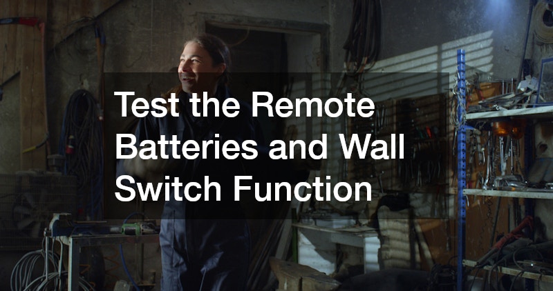 Test the Remote Batteries and Wall Switch Function
