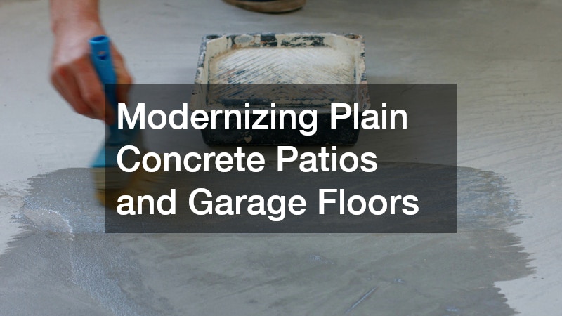 Modernizing Plain Concrete Patios and Garage Floors