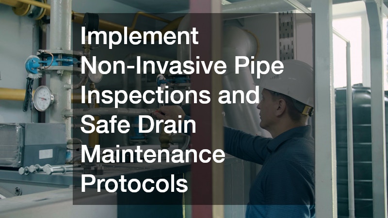 Implement Non-Invasive Pipe Inspections and Safe Drain Maintenance Protocols