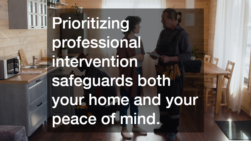 Prioritizing professional intervention safeguards both your home and your peace of mind.
