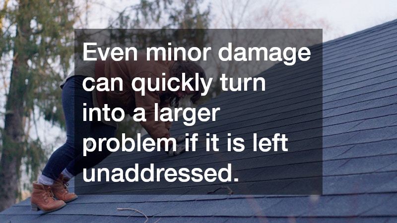 Even minor damage can quickly turn into a larger problem if it is left unaddressed.
