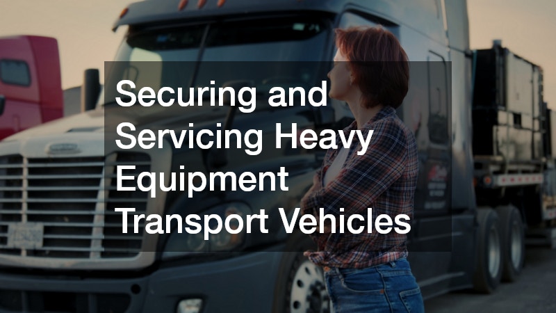 Securing and Servicing Heavy Equipment Transport Vehicles