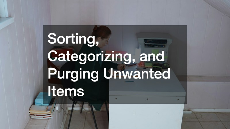 Sorting, Categorizing, and Purging Unwanted Items