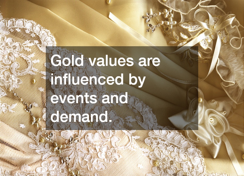 Gold values are influenced by events and demand.