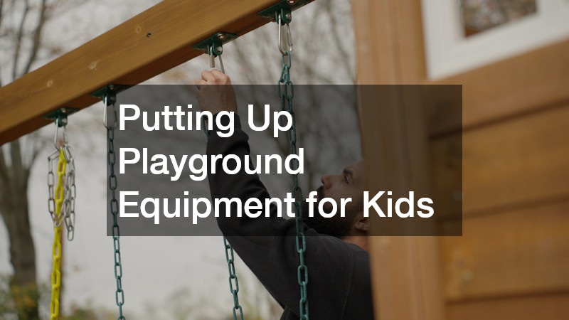 Putting Up Playground Equipment for Kids