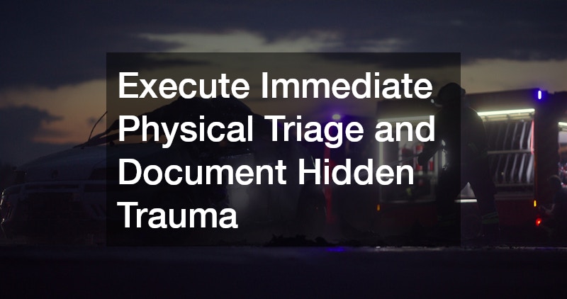 Execute Immediate Physical Triage and Document Hidden Trauma