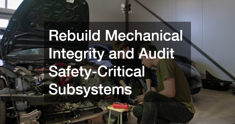 Rebuild Mechanical Integrity and Audit Safety-Critical Subsystems
