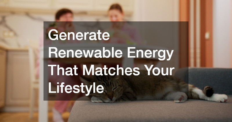 Generate Renewable Energy That Matches Your Lifestyle