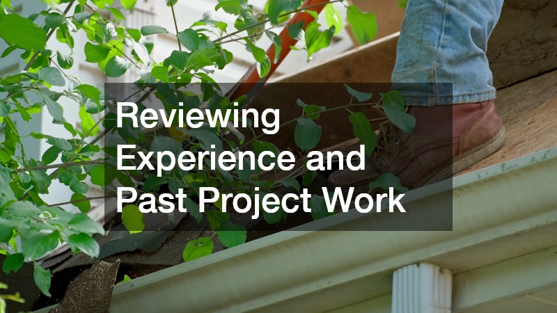 Reviewing Experience and Past Project Work