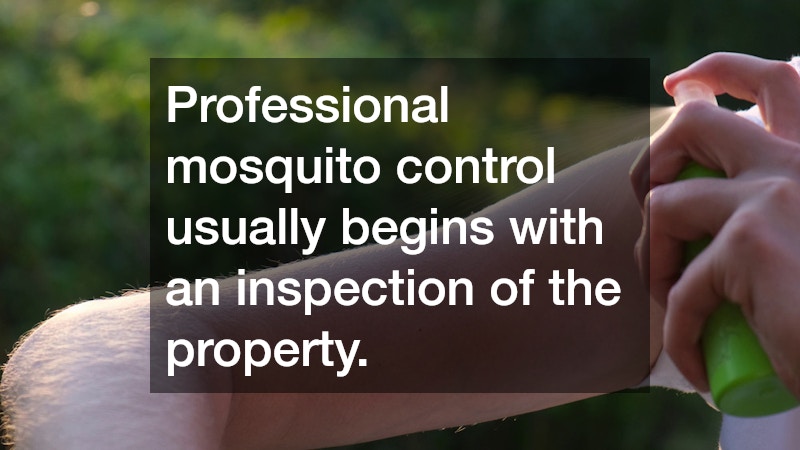 Professional mosquito control usually begins with an inspection of the property.