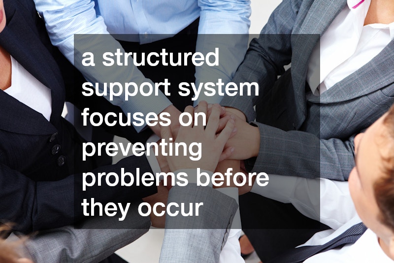 a structured support system focuses on preventing problems before they occur