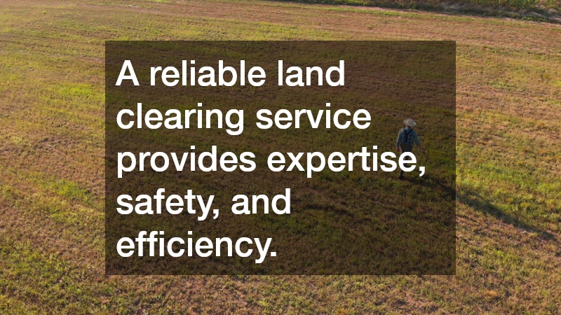 A reliable land clearing service provides expertise, safety, and efficiency.
