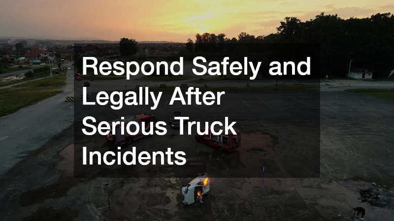 Respond Safely and Legally After Serious Truck Incidents