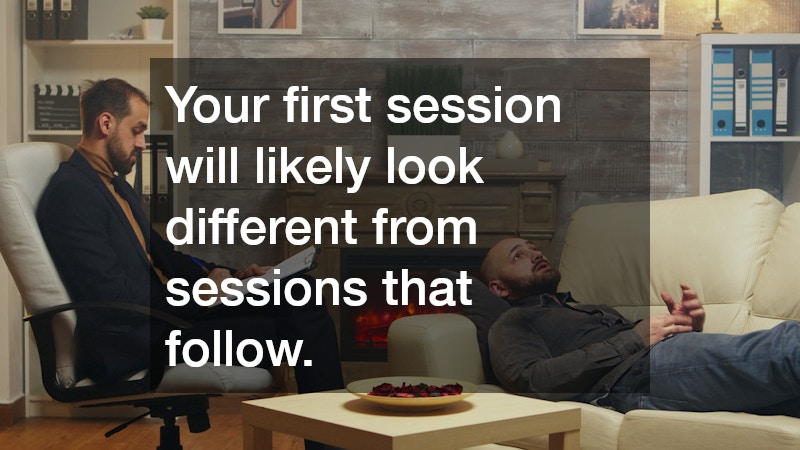 Your first session will likely look different from sessions that follow.